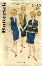 Mccalls 4977, Women 80s Fashion, Jumper Dress, Fitted Waist, Wide Straps,  Button Front, Collared Blouse, Petticoat, Size 8, UNCUT Pattern -   Canada