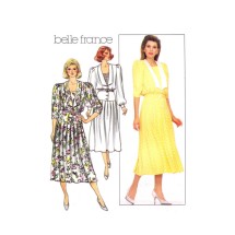 Misses Pleated Skirt Dress Belle France Butterick 3737 Vintage Sewing Pattern Size 10 Bust 32 1/2