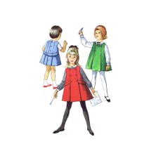 1960s Little Girls Jumper and Blouse Simplicity 5133 Vintage Sewing Pattern Size 4 Breast 23